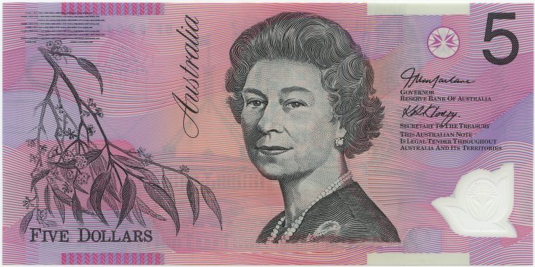 Fake Australian 5 Dollar Note
