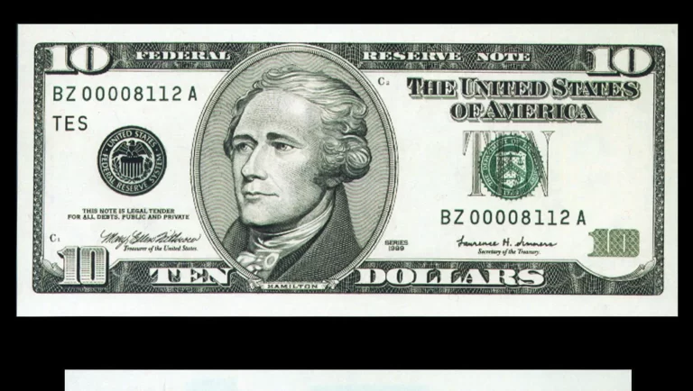 Fake 10 Dollar Bill