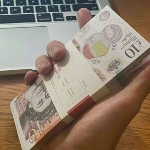 Counterfeit 10 GBP Bill